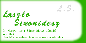 laszlo simonidesz business card