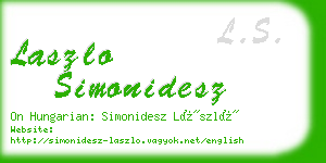 laszlo simonidesz business card